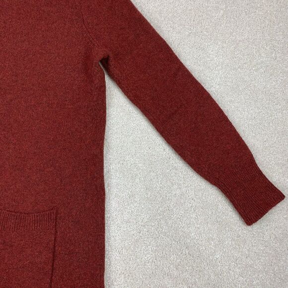 Madewell Cozy Cardigan Sweater Merino Alpaca Wool Pockets Red Womens Small - Picture 5 of 15